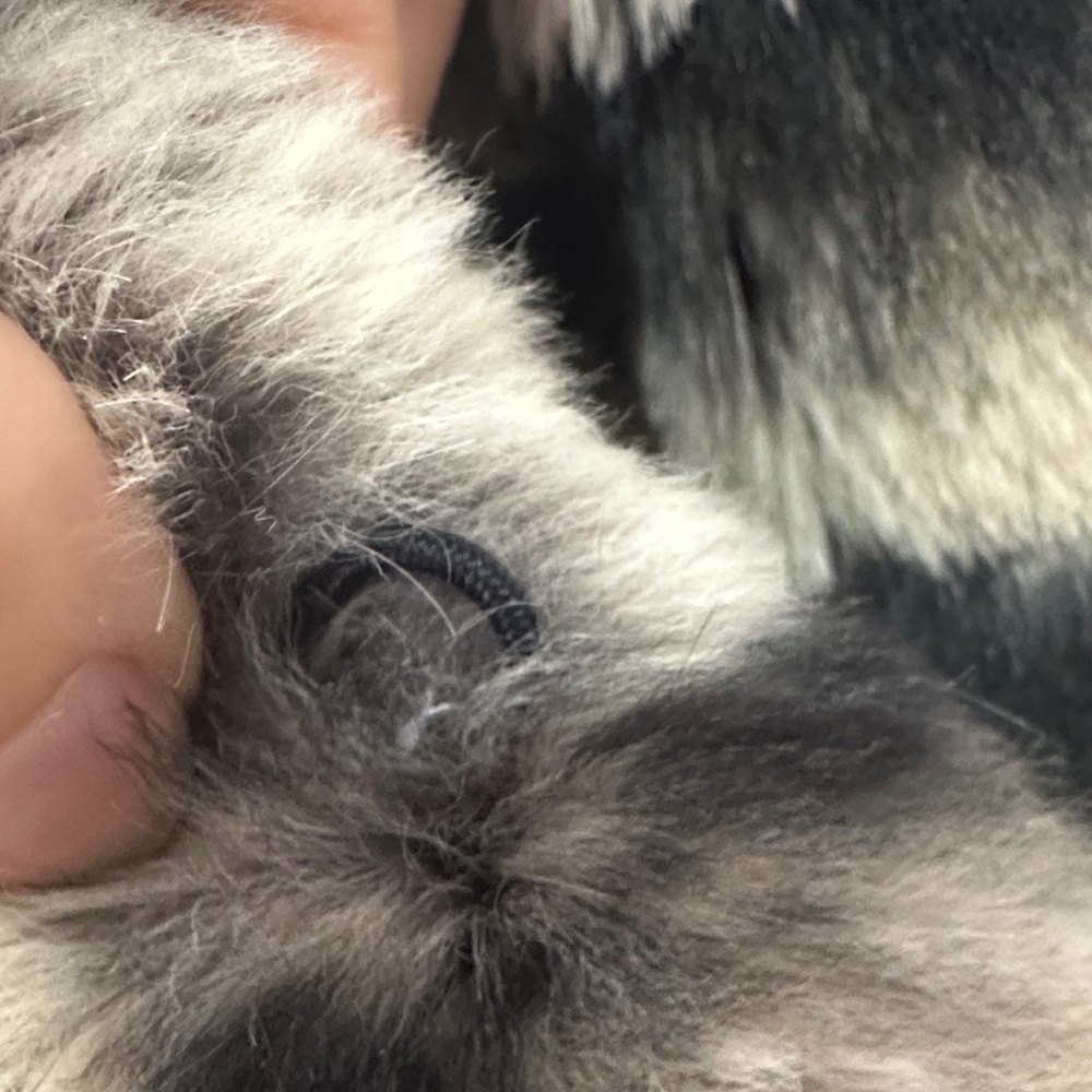 Chic Rabbit Fur Striped Jacket - Picture 3 of 5